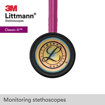 Fonendoscopio 3M 5806 Littmann Classic III Rainbow-Finish Monitoring Stethoscope with Black Identification Tag, 27 Raspberry Tube Colombia