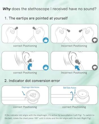 Fonendoscopio FriCARE Estetoscopio - Estetoscopios para enfermeras, estudiantes de enfermeríaRNEMT - Suministros ligeros de doble cabeza para el trabajo -estetoscopios esenciales de estetoscopio Colombia (2)