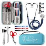 Fonendoscopio Primacare KB-9397-BL Estuche para estetoscopio, suministros incluidos, azul con múltiples compartimentos, bolsa portátil y ligera para botiquín de primeros auxilios Colombia