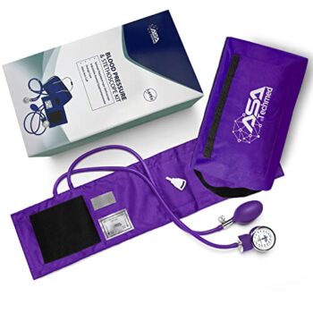 Fonendoscopios ASA TECHMED Juego manual de estetoscopio y esfigmomanómetro de doble cabeza con estuche, morado Colombia