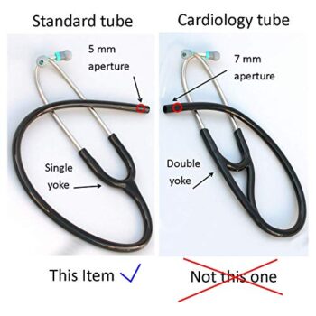 Fonendoscopios CardioTubes - Tubo de repuesto compatible con estetoscopios estándar Littmann(r) Classic II SE (r) - Tubo rosa de 0.197 in Colombia