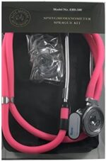 Fonendoscopios Elite Medical Instruments EBE-340-Pink estetoscopio Sprague Rappaport con juego de esfigmomanómetro para presión sanguínea, aneroide Colombia