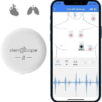 Fonendoscopios Estetoscopio Bluetooth inteligente - Escucha y graba ritmos cardíacos y sonidos pulmonares (2.ª generación) Colombia