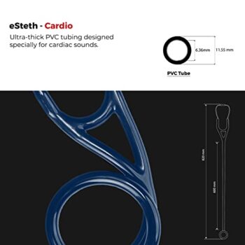 Fonendoscopios Estetoscopio de cardiología, pieza de pecho ultra sensible, auriculares anchos, puntas extra para las orejas y anillo antifrío, tubo flexible de 30 Pulgadas Colombia