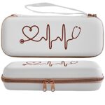 Fonendoscopios Estuche para estetoscopio 3M LittmannMDFOmron, espacio adicional para tijeras de vendaje médico, tijeras de trauma EMT y linterna LED, (blanco rosa) Colombia