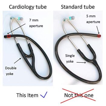 Fonendoscopios Kit de repuesto compatible con Littmann(r) Master Cardiology(r) Estetoscopio y Cardiología III(r) Estetoscopio - Tubo de doble orificio binaural K7 Borgoña Colombia