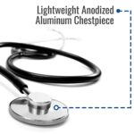 Fonendoscopios MABIS Spectrum Series - Estetoscopio de cardiología de cabeza única, estetoscopio de enfermería y uso clínico, ligero, 30 pulgadas, negro (paquete de 100) Colombia