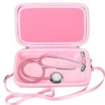 Fonendoscopios Mchoi Estuche para estetoscopio con ranuras, adecuado para estetoscopio 3M Littmann Classic III, espacio adicional para vendaje, tijeras y lápiz LED, rosa, solo funda Colombia