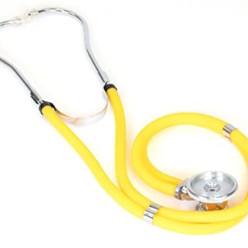 Fonendoscopios Primacare DS-9295-YL - Estetoscopio Sprague Rappaport de 30 pulgadas, kit de cardiología de doble cabeza profesional de primeros auxilios, color amarillo Colombia