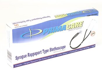 Fonendoscopios Primacare DS-9295-YL - Estetoscopio Sprague Rappaport de 30 pulgadas, kit de cardiología de doble cabeza profesional de primeros auxilios, color amarillo Colombia