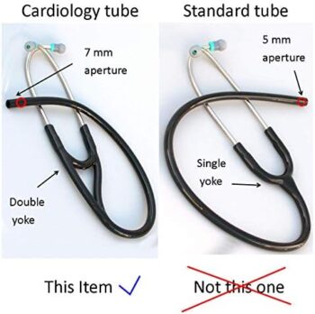 Fonendoscopios Tubo de repuesto compatible con estetoscopios Littmann(r) MasterCardiologyI (r) y Littmann(r) Cardiology III(r) - Binaurales de 0.276 in, tubo negro Colombia