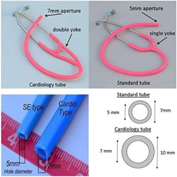 Fonendoscopios Tubo de repuesto compatible con estetoscopios Littmann(r) MasterCardiologyI (r) y Littmann(r) Cardiology III(r) - Binaurales de 0.276 in, tubo negro Colombia